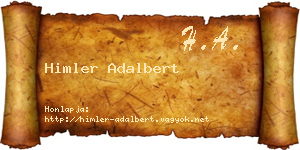 Himler Adalbert névjegykártya